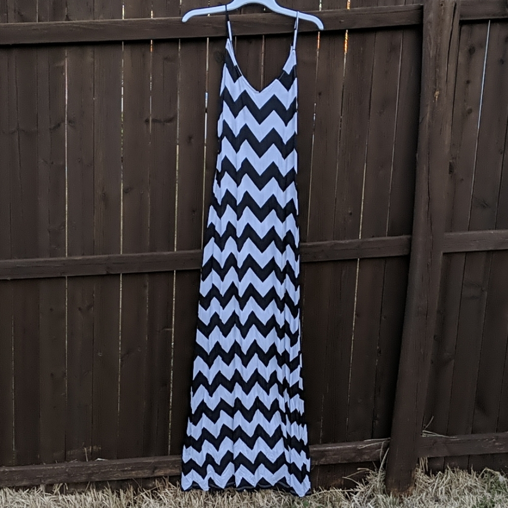 Striped Maxi Dress Extra Long